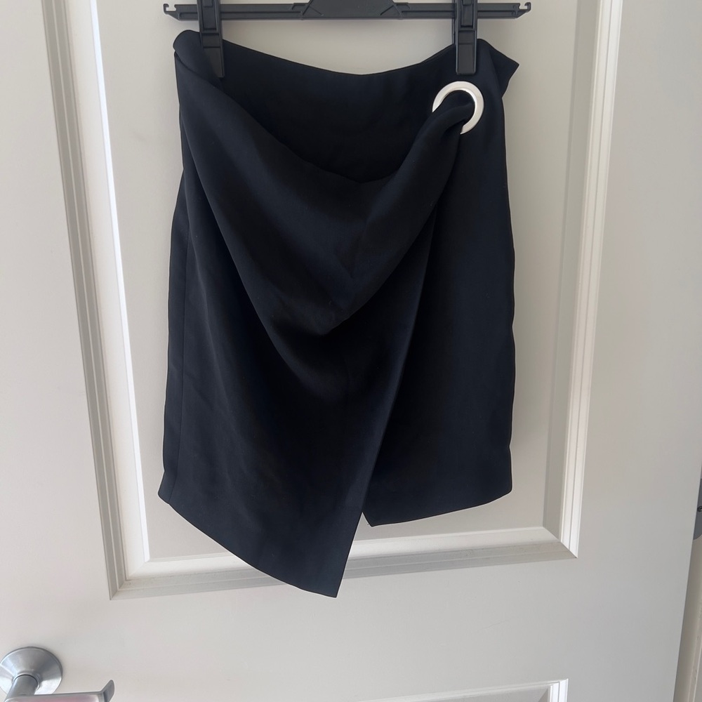 Mango Asymmetrical High-rise Mini A-line Wrap Skirt